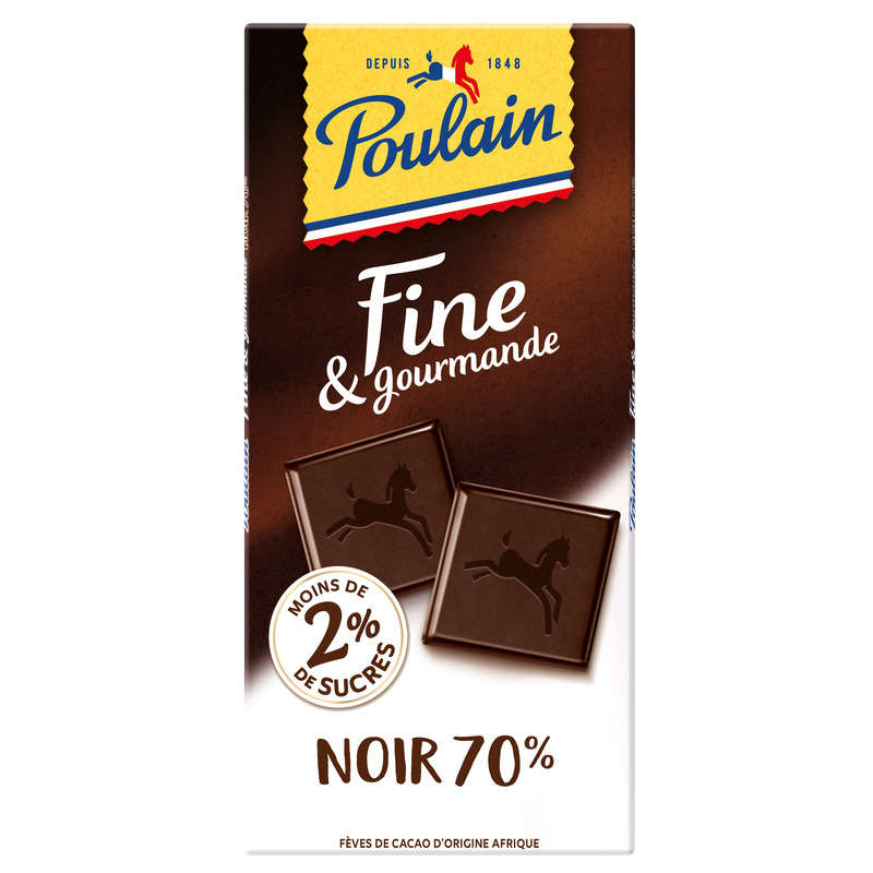 Poulain ligne gourmande tablette de chocolat noir 100g