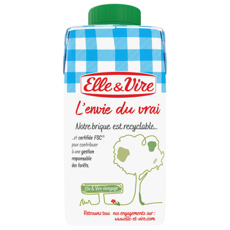 Elle & Vire Spécialité Laitière Stérilisée Uht, 4% De Mat. Gr. 20 Cl X 3