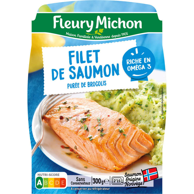 Fleury Michon Filet de Saumon Purée de Brocolis 300g