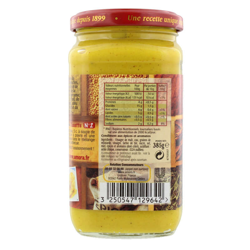 Amora Mustard Specialty Savora Jar 385g