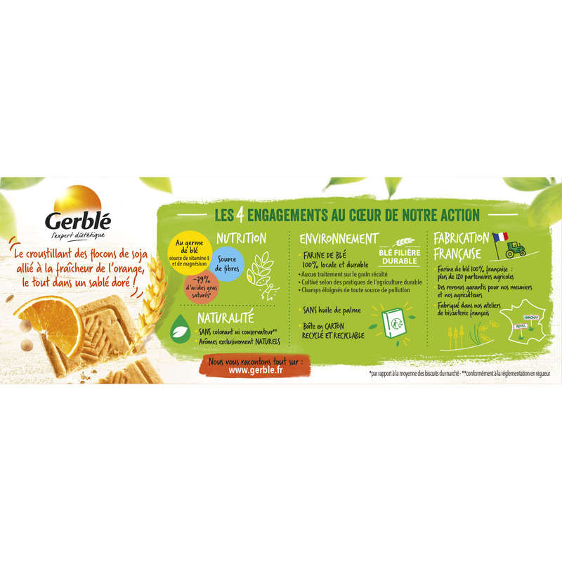 Gerblé Biscuits Soja Orange 280g