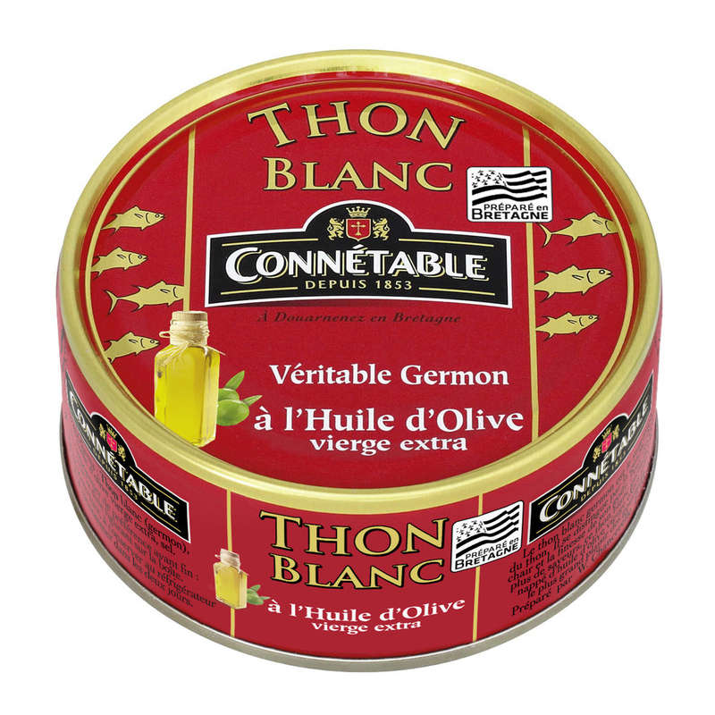 Connétable Thon Blanc Véritable Germon À L'Huile D'Olive 52G