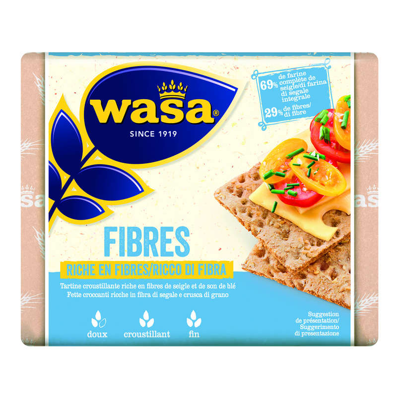 Wasa Biscottes Fibres de Seigle et Son de Blé 230g