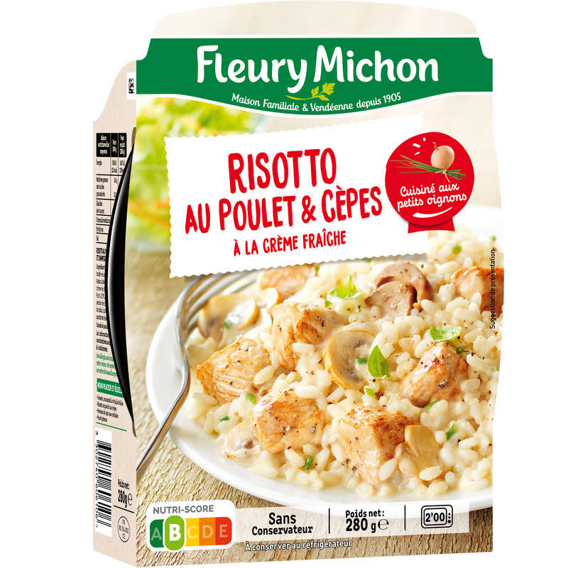 Fleury Michon Risotto Au Poulet Et Aux Cèpes 280g