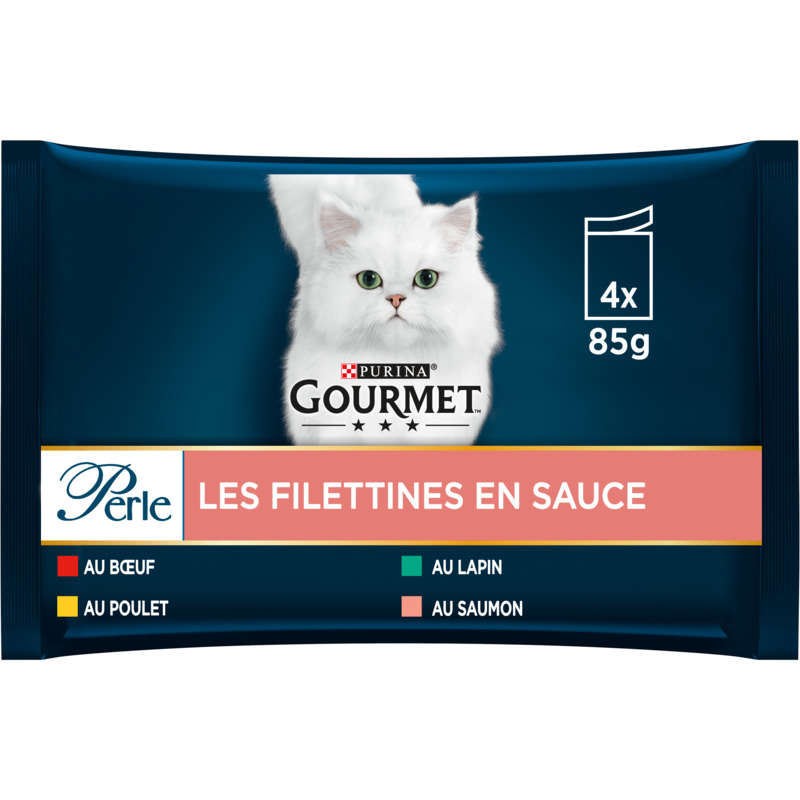 Gourmet Perle Les Filettines in Sauce Cat Food 4x85g