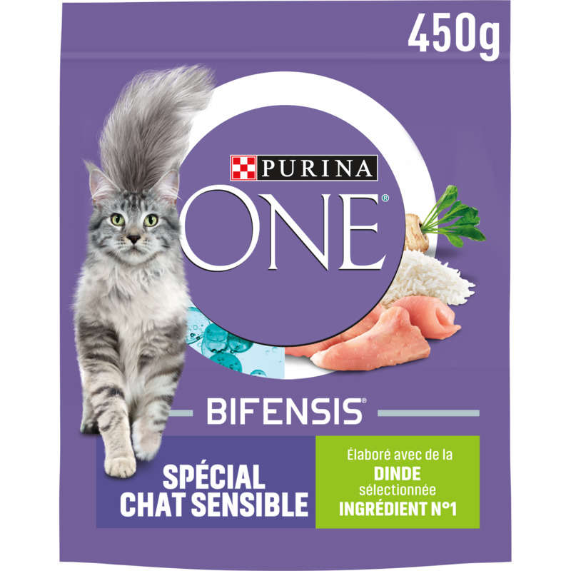 Purina One Sensitive Cat Food with Turkey 450G