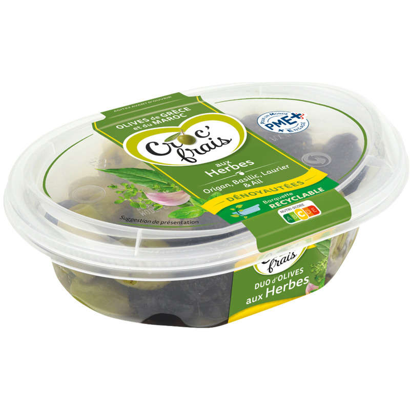 Croc'Frais Olives Dénoyautées Aux Herbes 200G