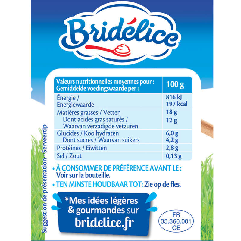 Bridélice Semi-Epaisse 18% Mat. Gr 2x25cl