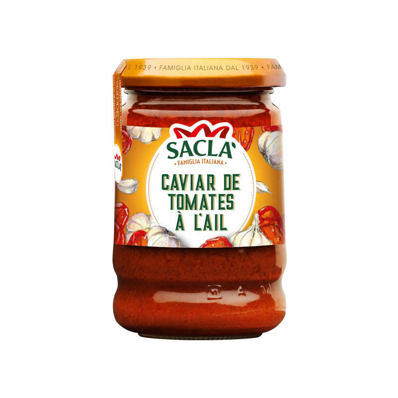 Sacla Tomato Caviar Sauce with Garlic 190g