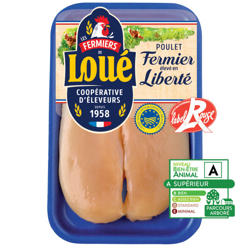 Loue filet de poulet fermier jaune 240g x2