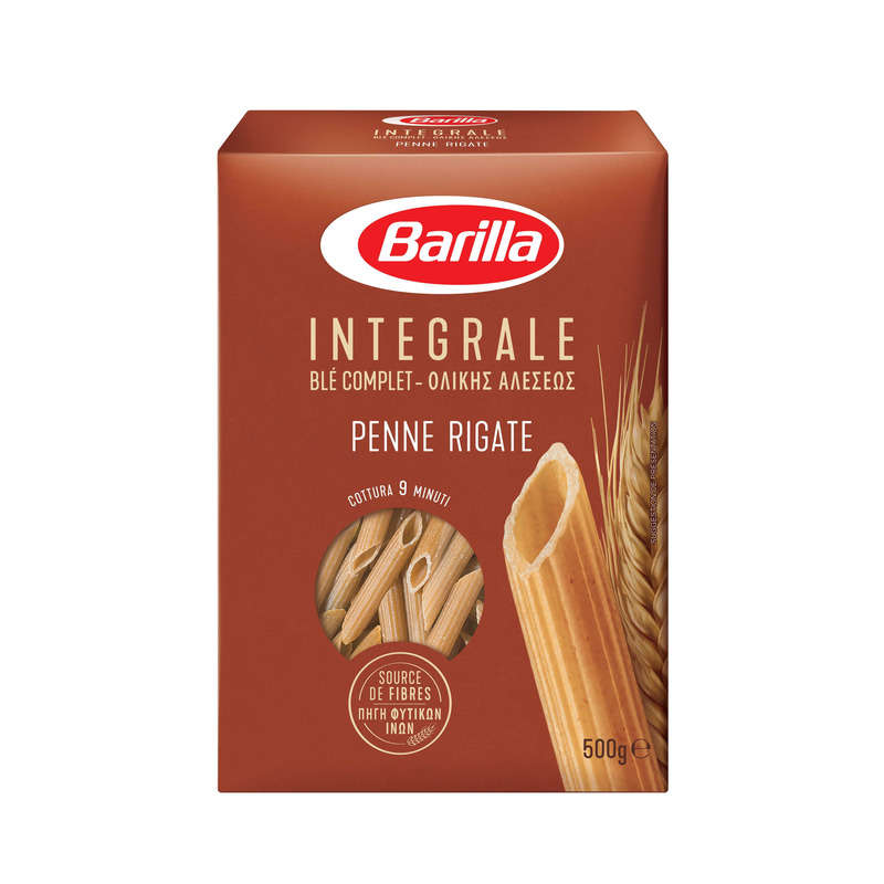 Barilla Integrale Pâtes Penne Rigate au blé complet 500g