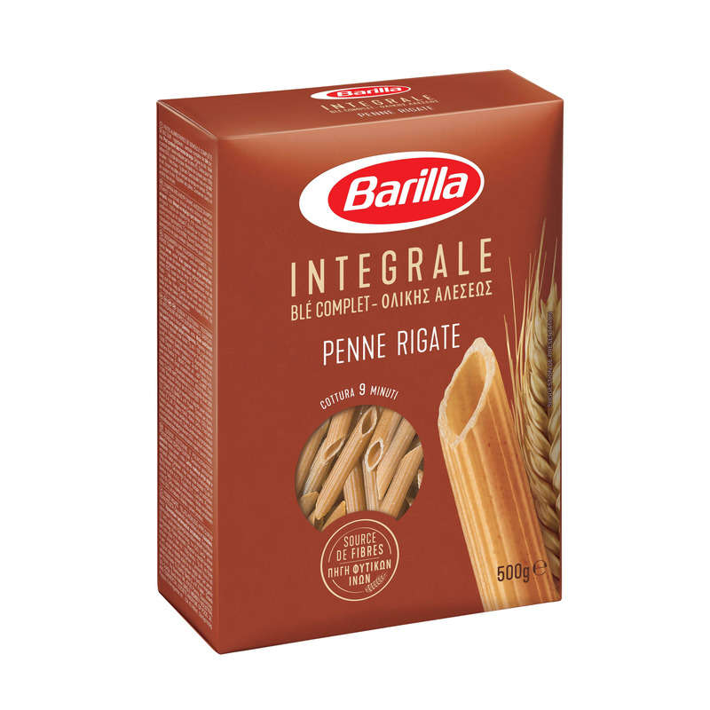 Barilla Integrale Pâtes Penne Rigate au blé complet 500g