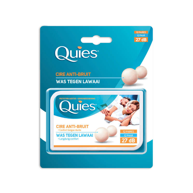 Quies Protection Auditive, Cire Naturelle, Confort Longue Durée, Idéal Pour Dormir, 27 Décibels