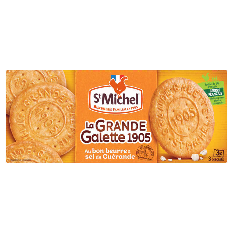 St Michel La grande galette 1905 au sel de Guérande et beurre frais 150g