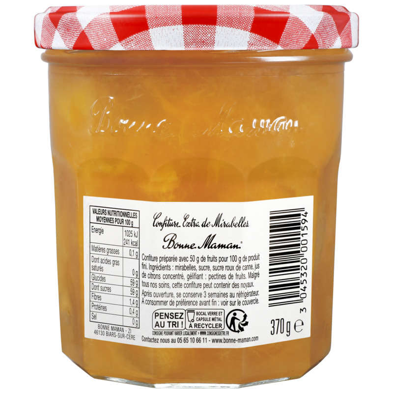 Bonne Maman Confiture aux Mirabelles 370g