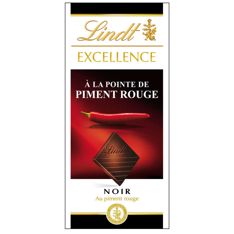 Lindt Excellence Chocolat noir à la pointe de piment rouge 100g