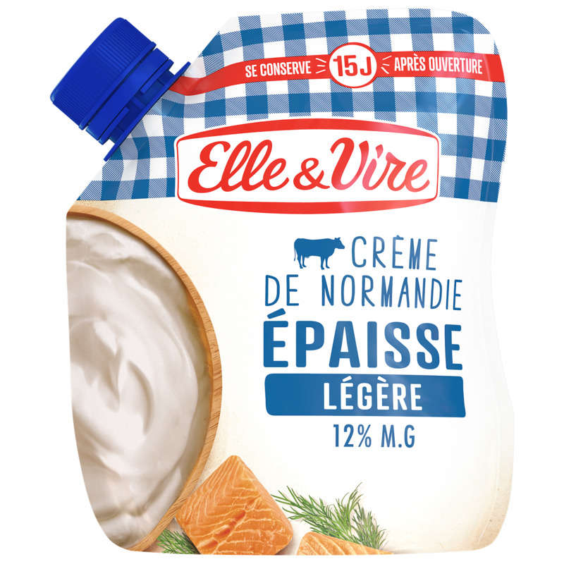 Elle&Vire Crème De Normandie Épaisse Légère 12% De Matière Grasse 33cl