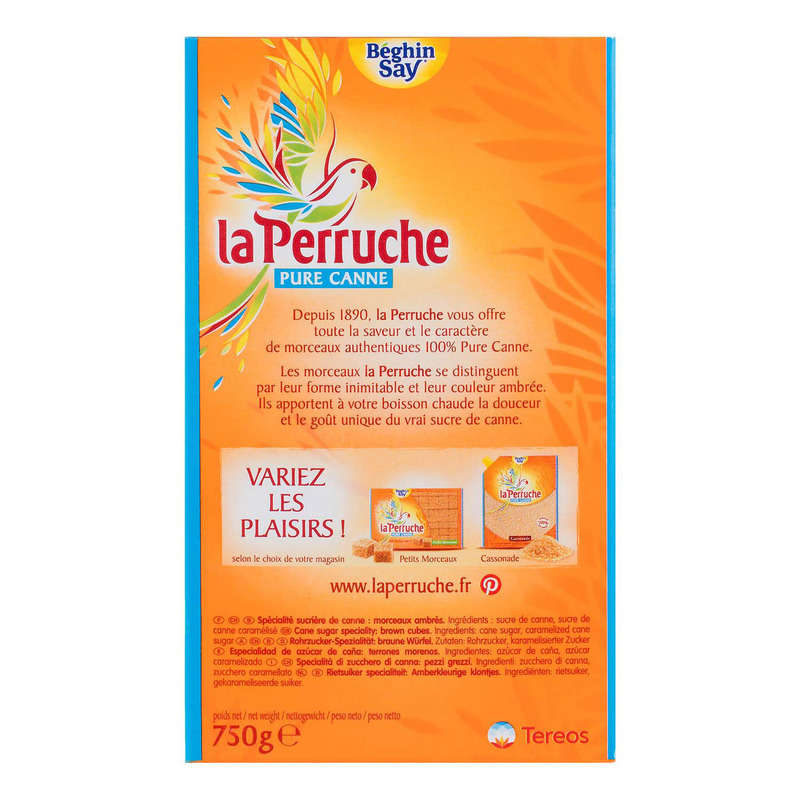 La Perruche Sucre De Canne En Morceaux La Boîte De 750G