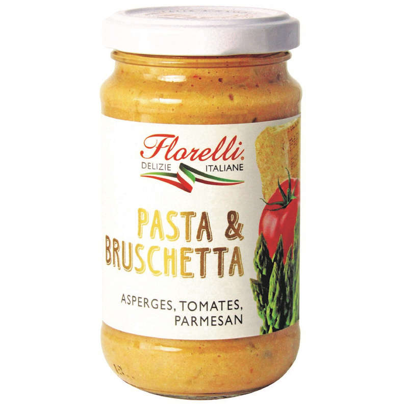 Florelli pasta & brushetta asparagus, tomatoes and parmenan 190g