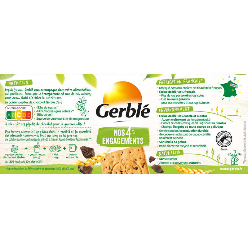 Gerblé Goûter aux pépites de chocolat 250g