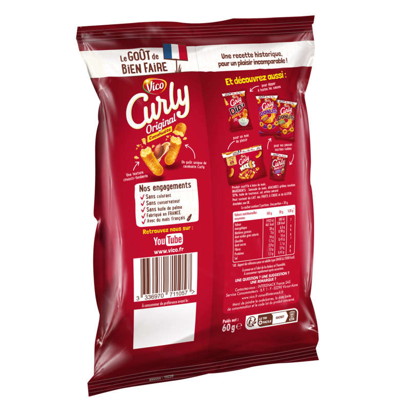 Curly à la cacahuète 60g