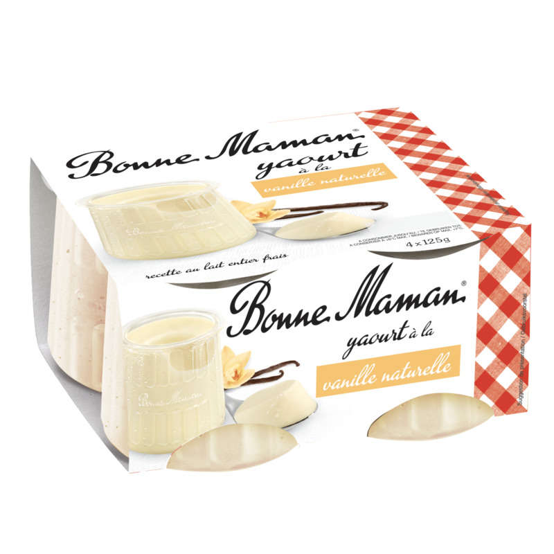 Bonne Maman natural vanilla yogurt 4x125g