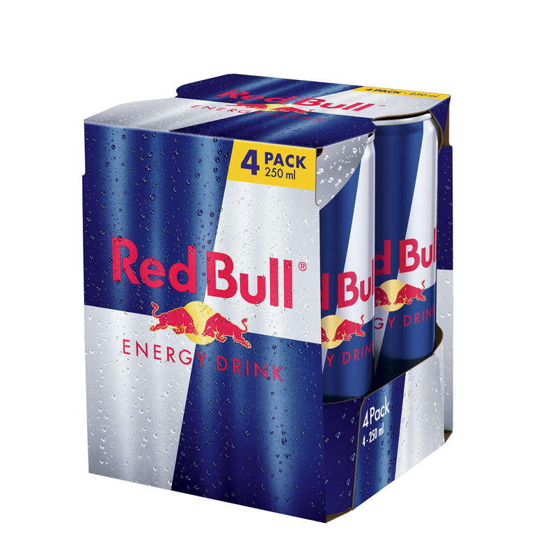 Red Bull regular boisson énergisante le pack de 4x25cl