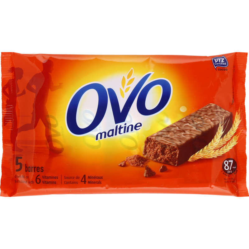 Ovomaltine Barres Énergétique Au Malt Et Au Chocolat 100G