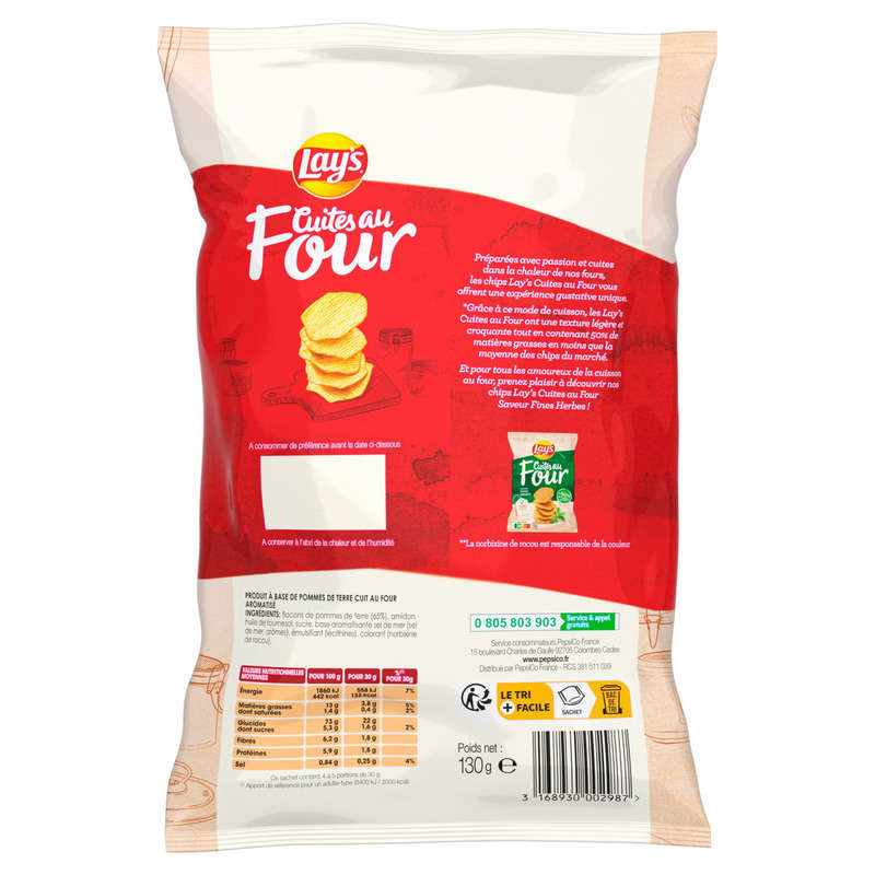 Lay's Chips cuites au four nature 130 g