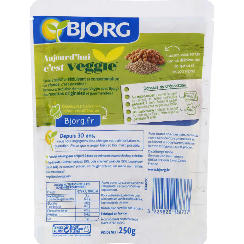 Bjorg Quinoa & chickpeas, organic 250g