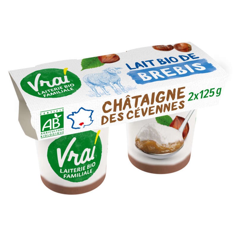 Real Organic Chestnut Sheep Yogurt 2x125g