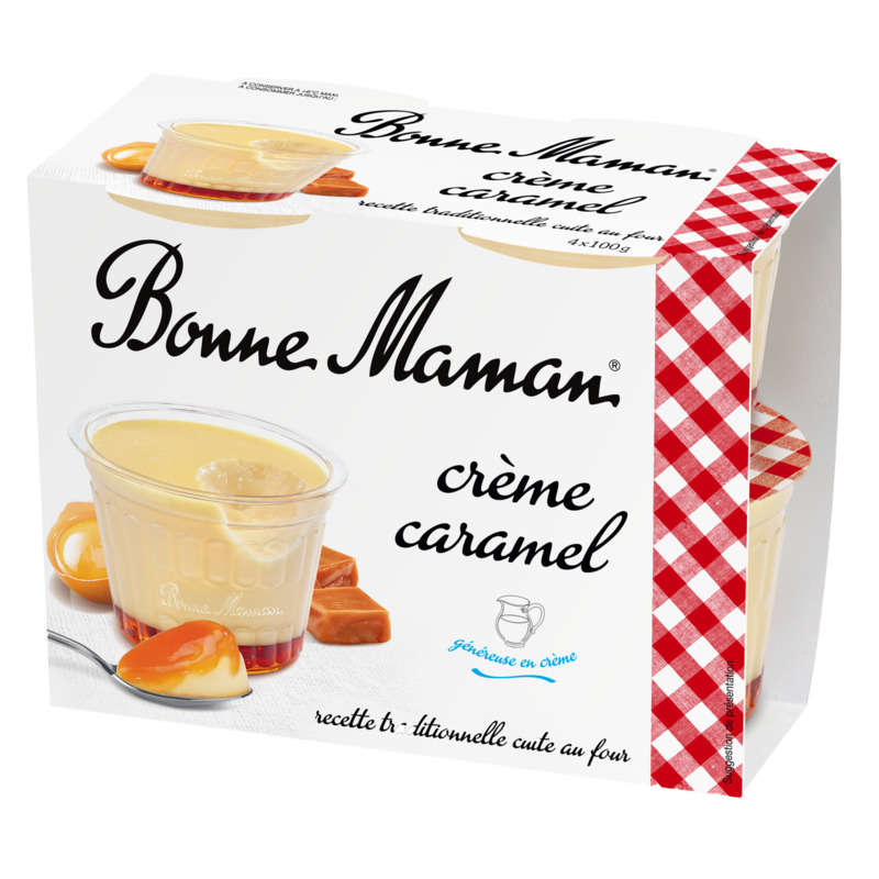 Bonne Maman Cream with fresh eggs, caramel 4x100g