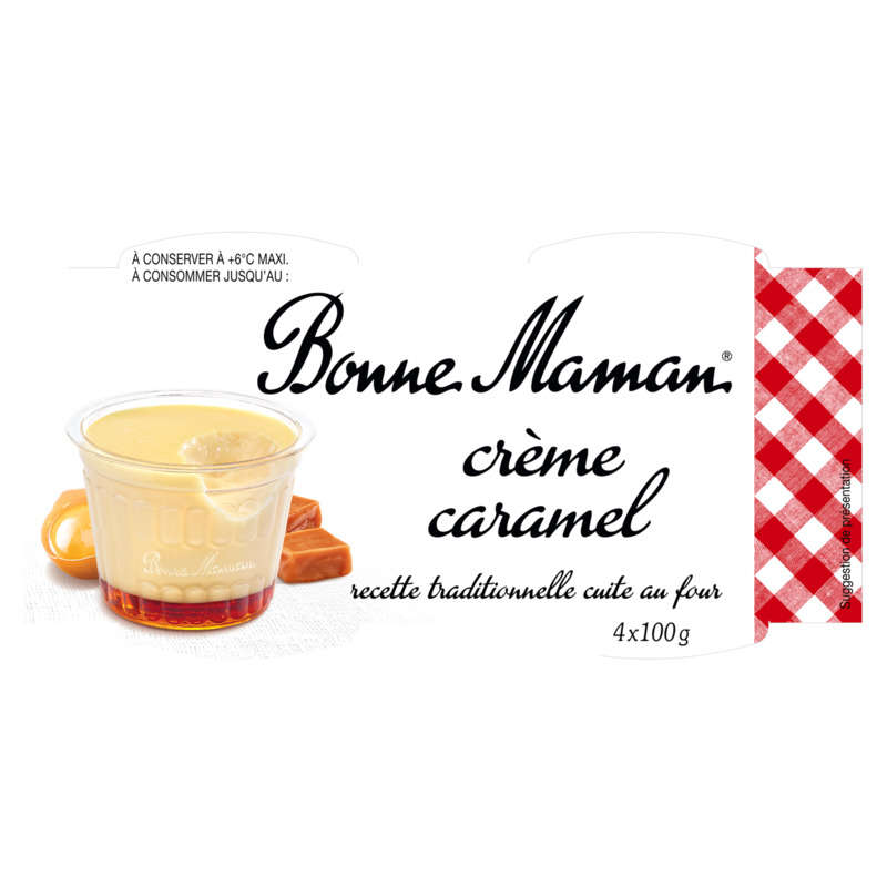 Bonne Maman Cream with fresh eggs, caramel 4x100g