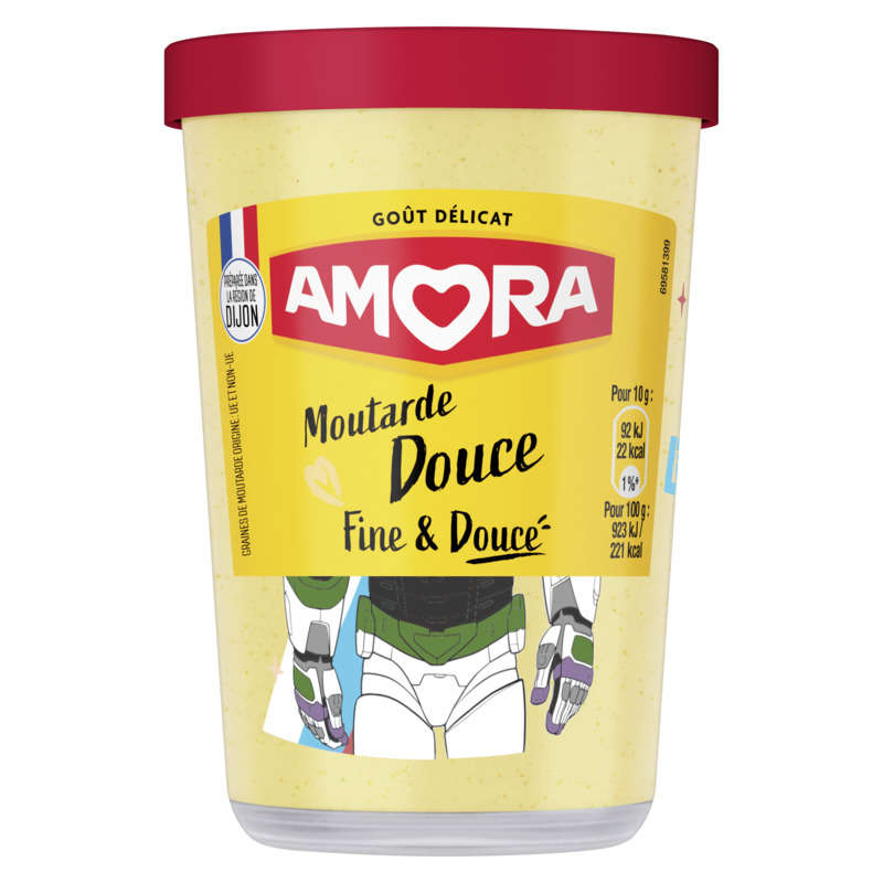 Amora Moutarde Douce Verre Tv 190G