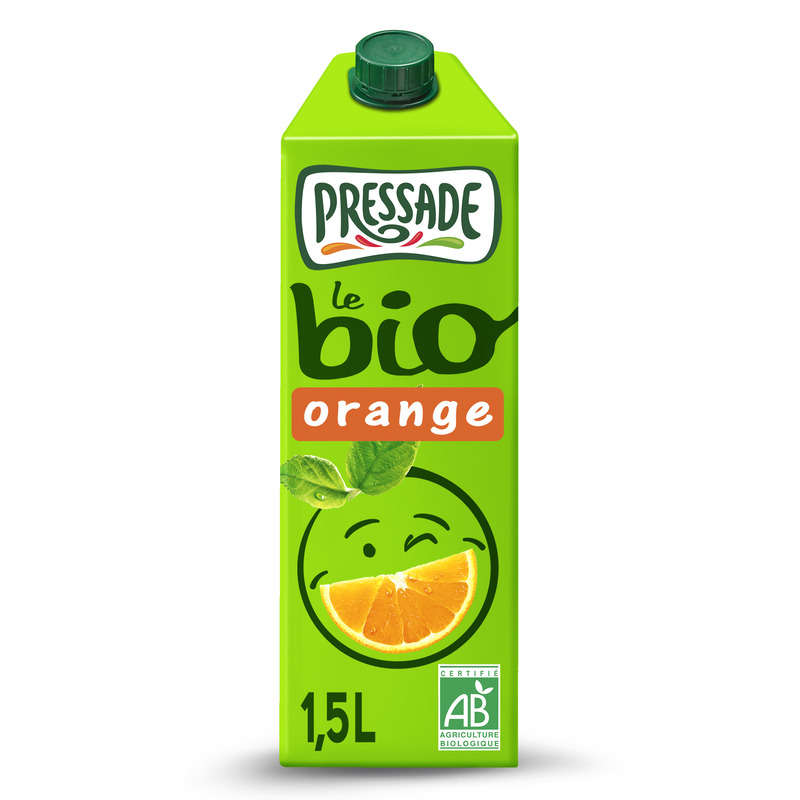 Pressade organic orange nectar 1.5l bottle