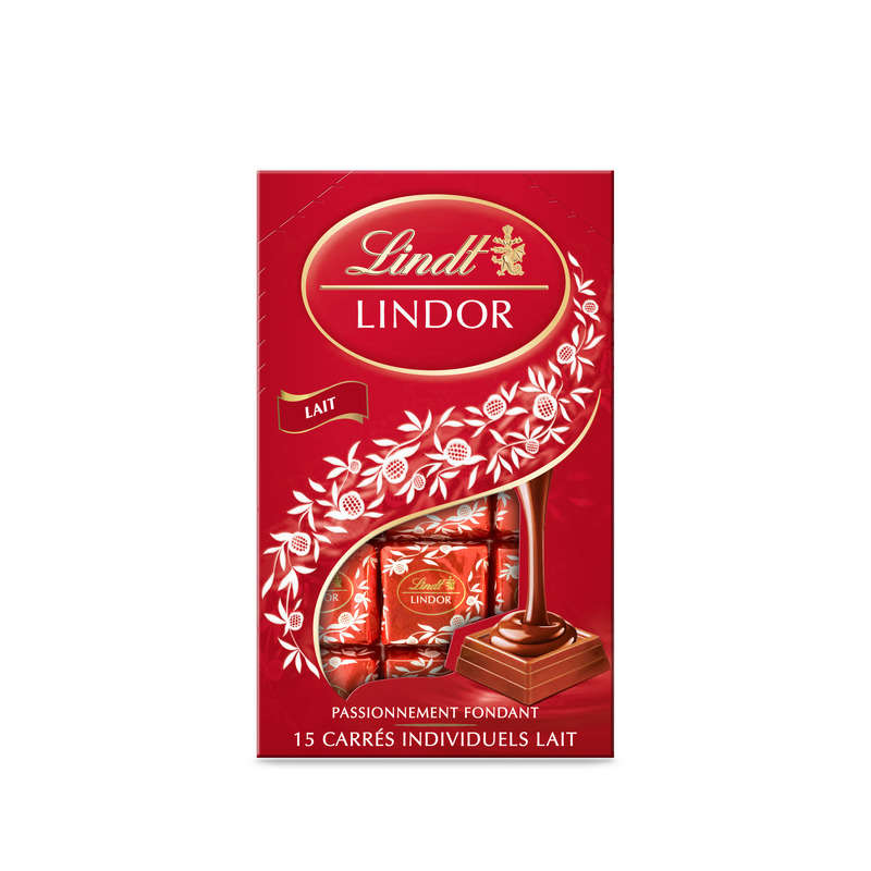 Lindt Lindor Individual Square Milk Box X 15 145G