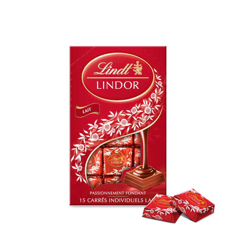 Lindt Lindor Carré Individuels Lait Etui X 15 145G