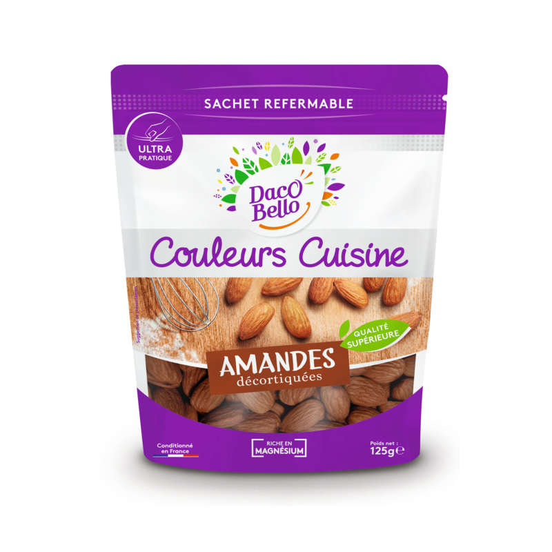 Daco Bello Amandes Décortiquées 125 g