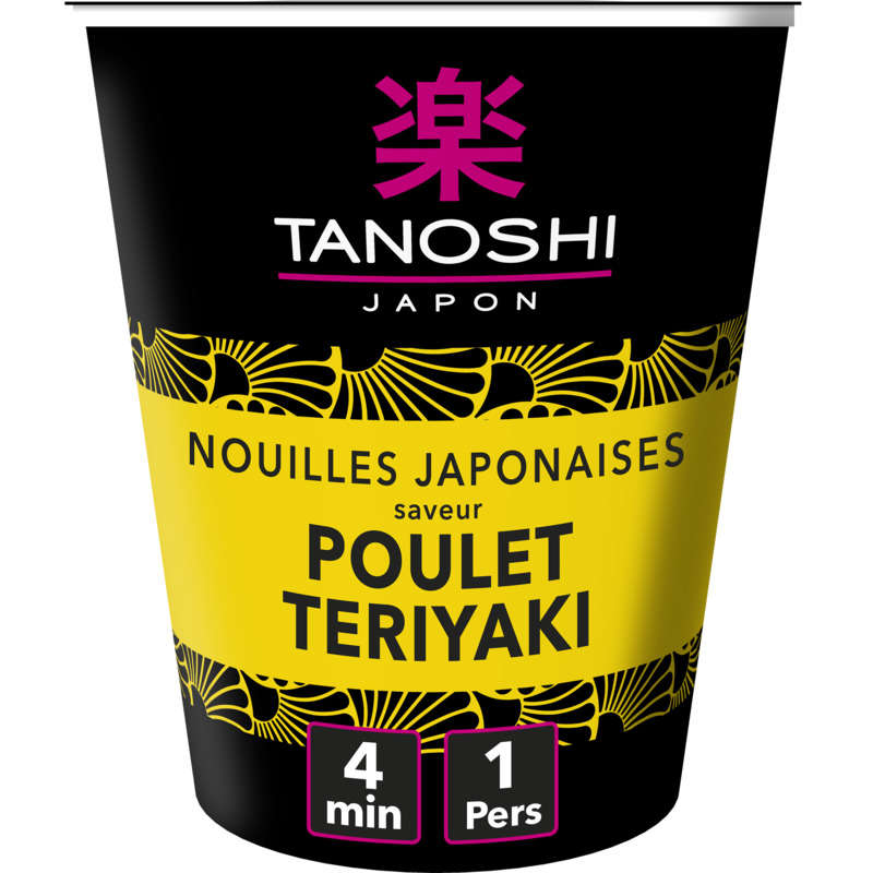 Tanoshi japon nouilles japonaises saveur poulet teriyaki 65g