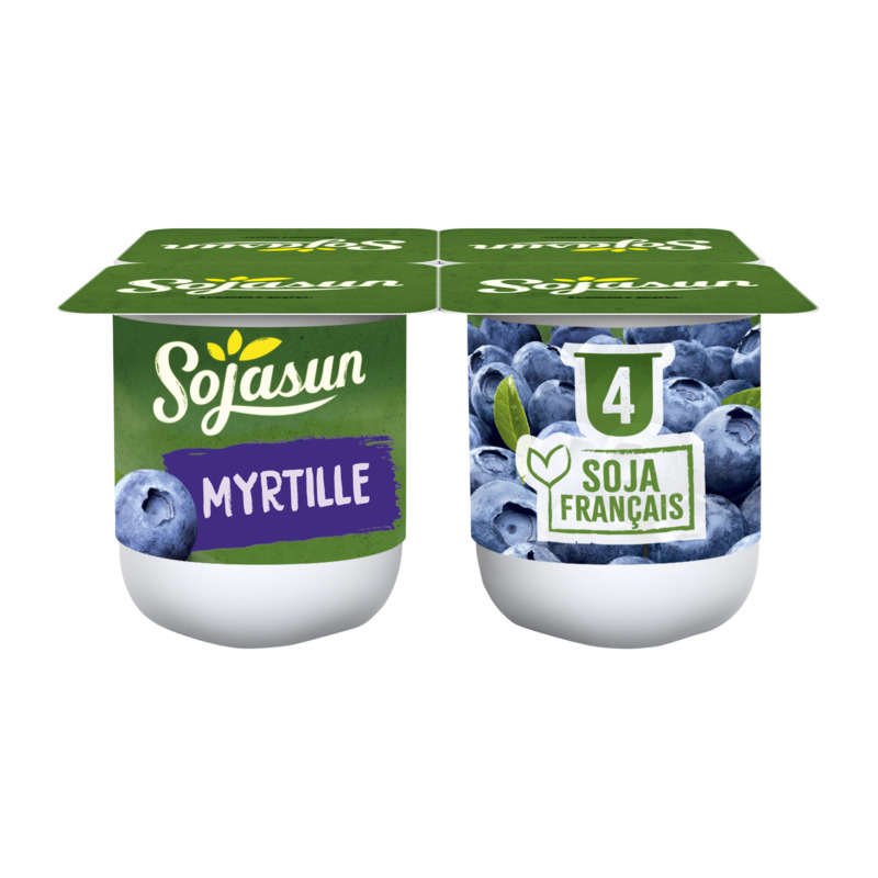 Sojasun Dessert végétal myrtilles 4x100g