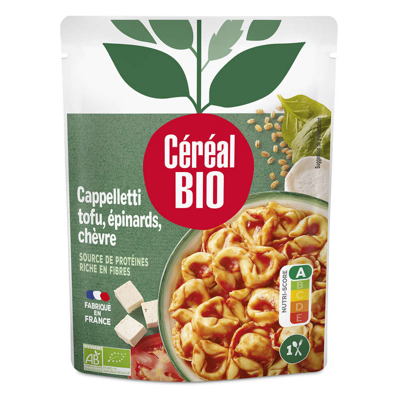 Organic Cereal Cappelletti Tofu Spinach Cooked 220g