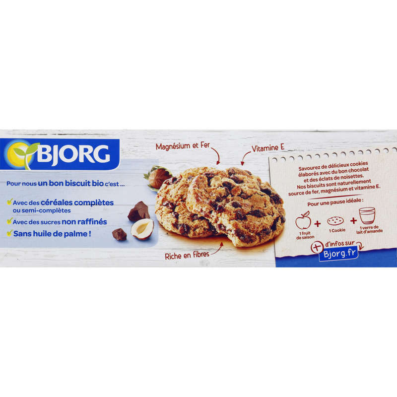 Bjorg Cookies Chocolat Noisette Bio 200G