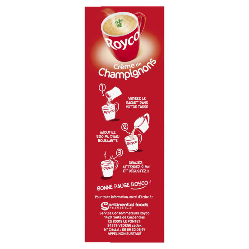 Royco Soupe à la Crème de champignons 4x16,0g