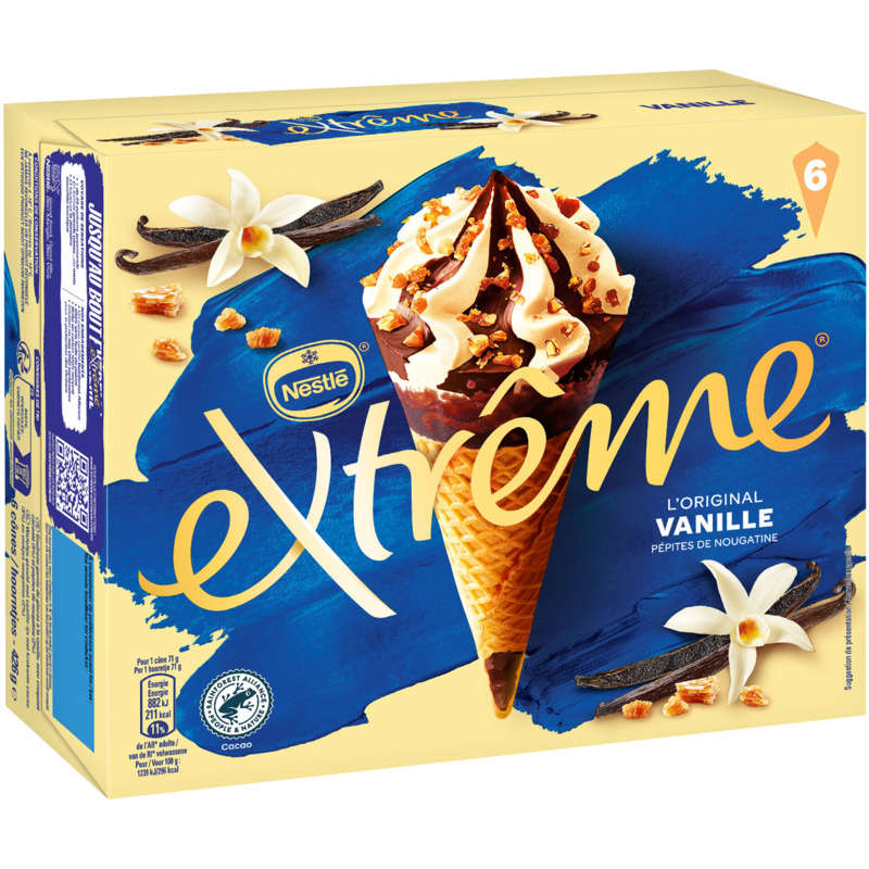 Nestlé Extrême Cônes Vanille &Nougatine 426g