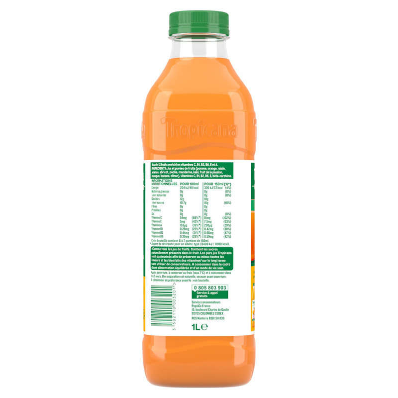 Tropicana Jus Multivitamines la Bouteille de 1L