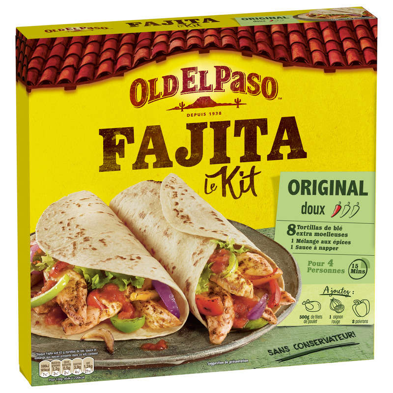 Old El Paso Original Barbecue Flavor Fajita Kit 500G