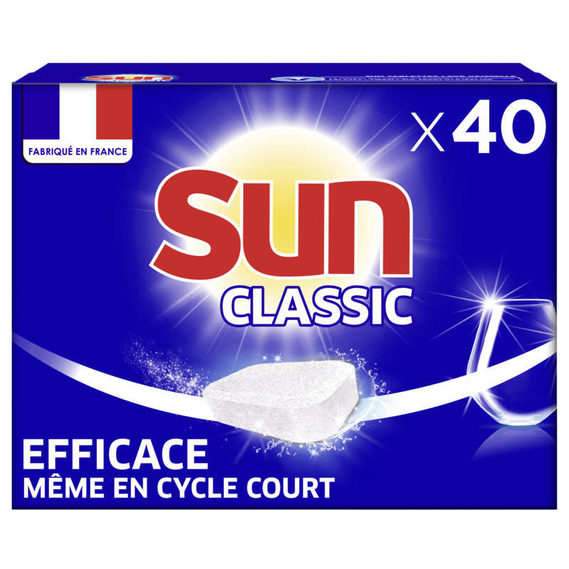 Sun Pastilles Lave Vaisselle Classic 40 Lavages