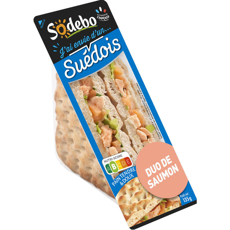 Sodebo Swedish Salmon Duo Sandwich 135g