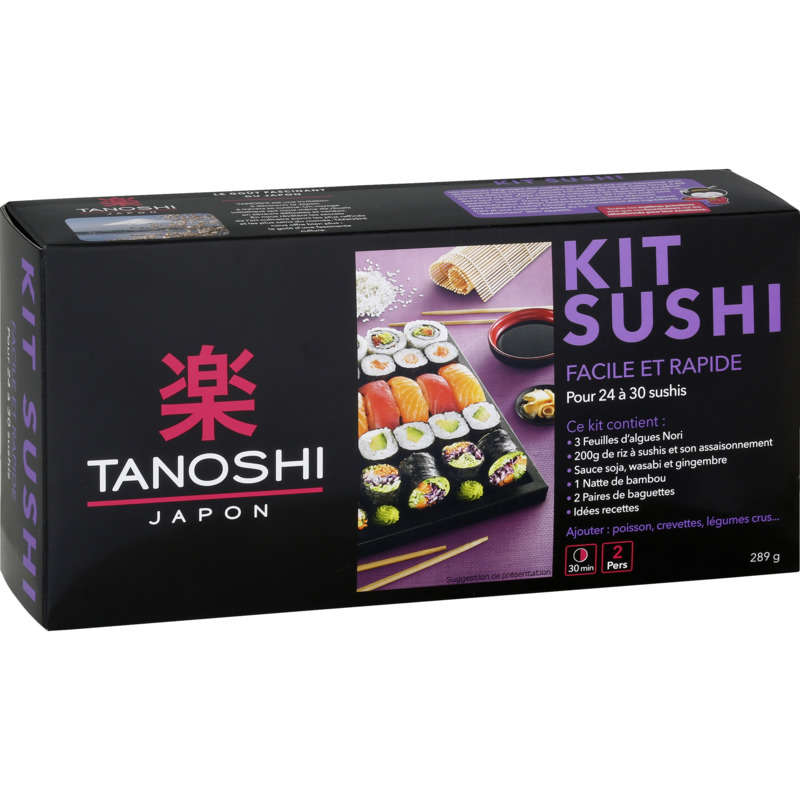 Tanoshi Kit Sushi, Facile Et Rapide, Pour 24 À 30 Sushis 289G