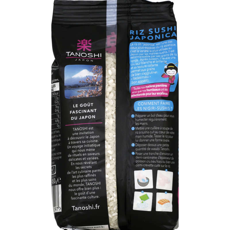 Tanoshi riz sushi japonica 450g